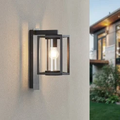 Lucande utendørs vegglampe Ferda, sett med 2, antrasitt, IP44| Vegglamper Utendørs