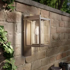 Lucande utendørs vegglampe Ferda, pendel, brun, IP44| Terrassebelysning|Vegglamper Utendørs