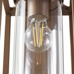 Lucande utendørs vegglampe Ferda, pendel, brun, IP44| Terrassebelysning|Vegglamper Utendørs