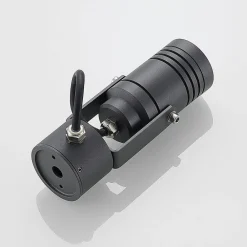 Lucande utendørs veggspotlight Galina, grå, aluminium, 11,2 cm høy| Led-Utendørs|Utespotter