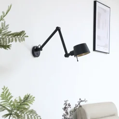 Lucande vegglampe Silka, svart, metall, 9,5 cm høy Online