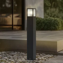 Lucande veilampe Klemens, 90 cm, svart, metall, IP54 Outlet