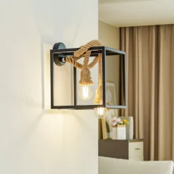 Lucande Vlados vegglampe, bur, 29 cm Sale