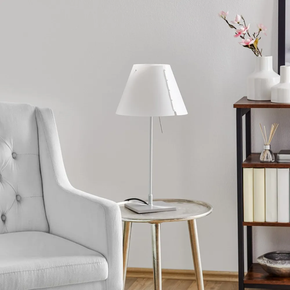 Luceplan Costanzina bordlampe alu, hvit Best