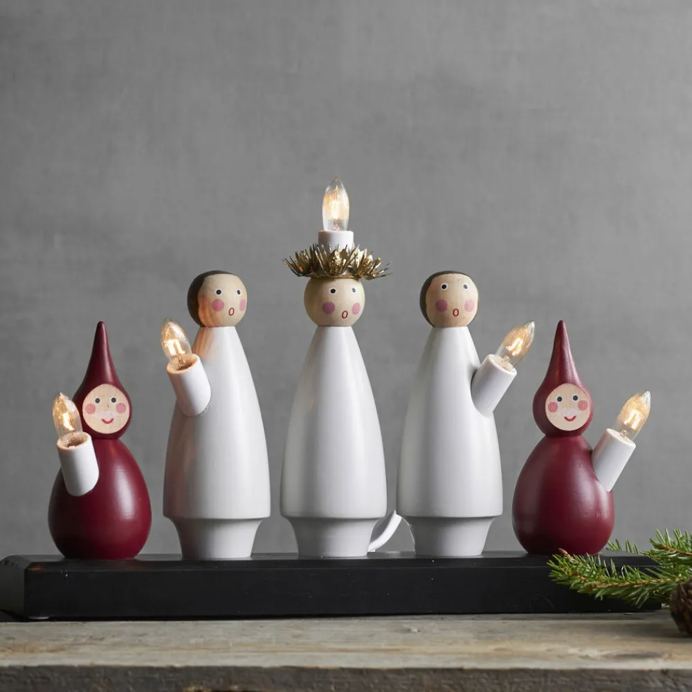 STAR TRADING Luciakör - en stilig lysestake med 5 lys Discount