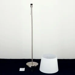 ORION Ludwig gulvlampe i tekstil, matt nikkel Online