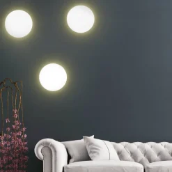 TK Lighting Lunia New vegglampe, hvit, Ø 30 cm| Vegglamper