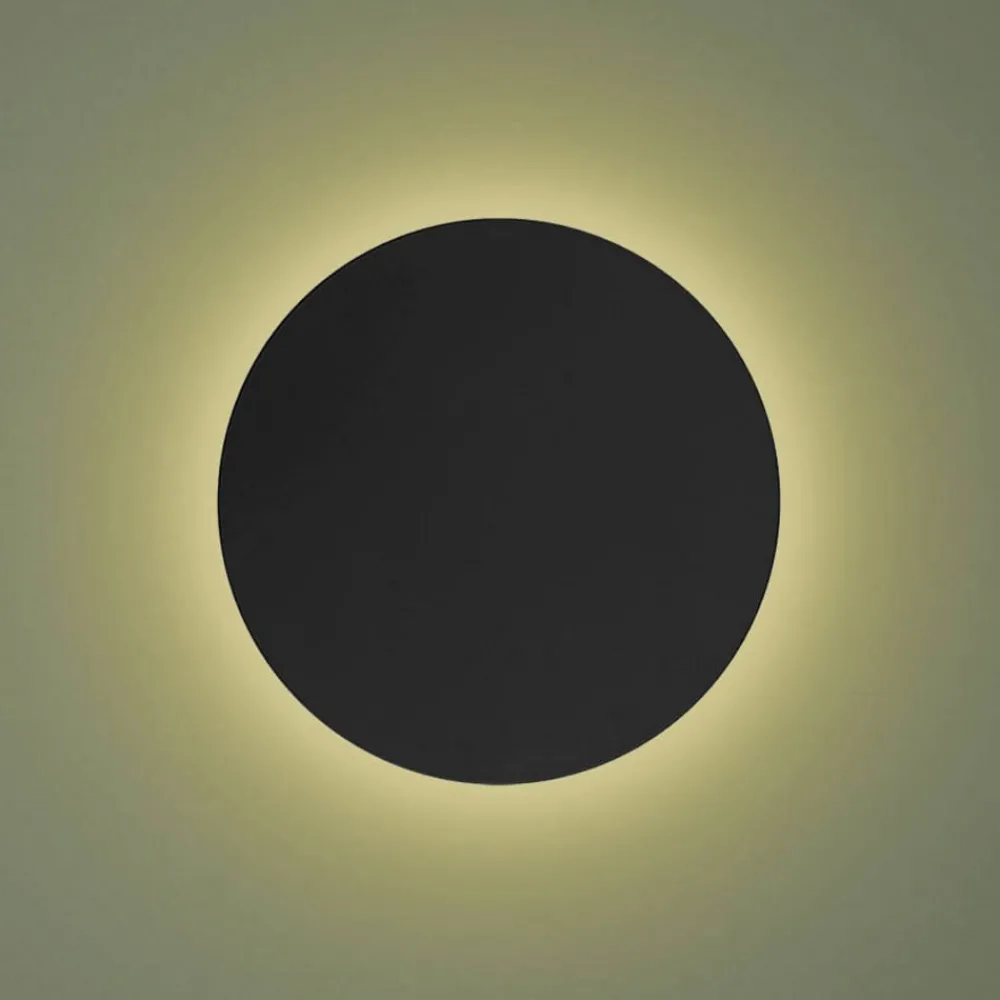 TK Lighting Lunia New vegglampe, svart, Ø 40 cm| Design- Og Hotellbelysning|Vegglamper