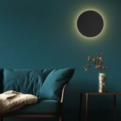 TK Lighting Lunia New vegglampe, svart, Ø 40 cm| Design- Og Hotellbelysning|Vegglamper