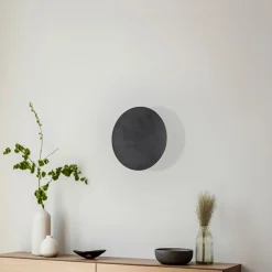 TK Lighting Lunia New vegglampe, svart, Ø 20 cm| Vegglamper