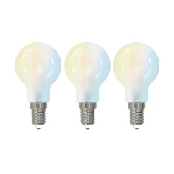 LUUMR Smart LED-dråpepære, sett med 3, E14, 4,2W, matt, Tuya| E14 Pærer|Dimbar Led-Pære