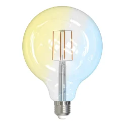 LUUMR Smart LED-pære klar E27 G125 7W Tuya WLAN CCT| E27 Pærer|Dimbar Led-Pære