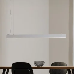 TK Lighting Luxe hengelampe, hvit, lengde 112,5 cm, metall, 4000 K| Pendellamper