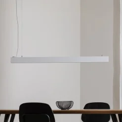 TK Lighting Luxe hengelampe, hvit, lengde 112,5 cm, metall, 4000 K| Pendellamper