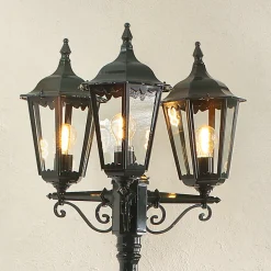 Konstsmide Lyktestolpe Firenze, 3-lyskilder, grønn