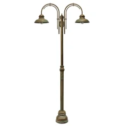 Moretti Luce Lyktestolpe Luca, 2 lyskilder med dobbel bue