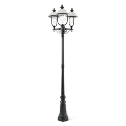 Konstsmide Lyktestolpe Parma 3 lyskilder med rustfritt tak| Lyktestolper