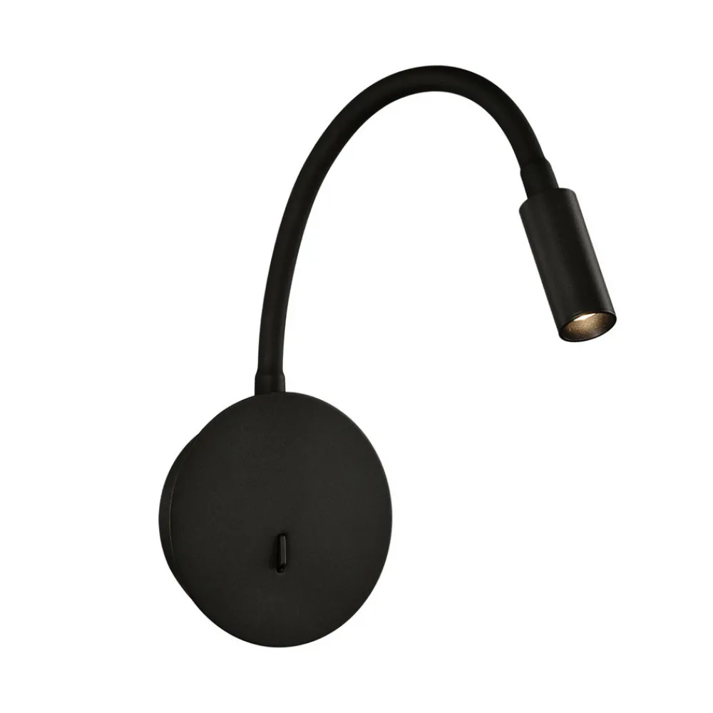 ACB ILUMINACIÓN Lyon LED-leselampe, fleksibel arm, bryter, svart Clearance
