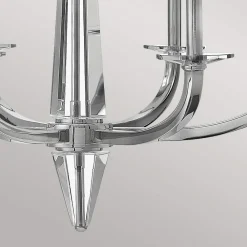 Quintiesse Lysekrone Ascher, polert nikkel, 6 lyskilder| Lysekroner