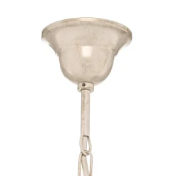 Lamkur Lysekrone Ayleen i stål, 10 lyskilder, hvit Outlet