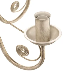 Lamkur Lysekrone Ayleen i stål, 10 lyskilder, hvit Outlet