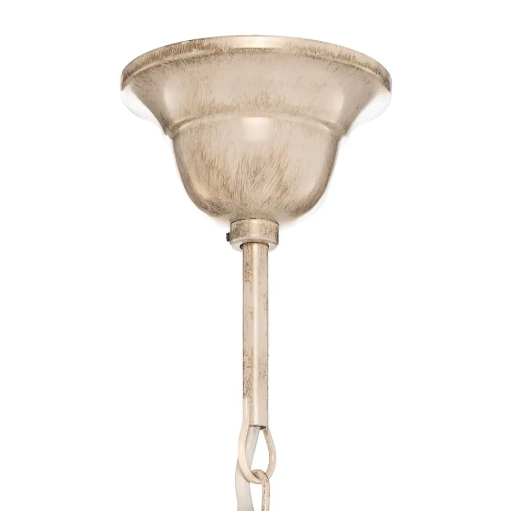 Lamkur Lysekrone Ayleen med 6 lyskilder, 1 nivå, hvit| Lysekroner