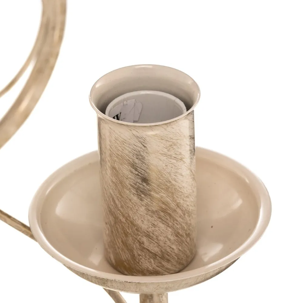 Lamkur Lysekrone Ayleen med 6 lyskilder, 1 nivå, hvit| Lysekroner