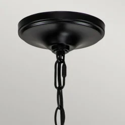 KICHLER Lysekrone Capitol Hill, 12 lyskilder, svart Hot