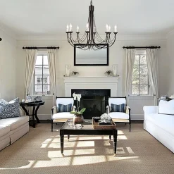 Elstead Lysekrone Carisbrooke, svart, 8 lyskilder| Lysekroner