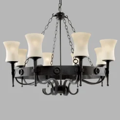 Searchlight Lysekrone Cartwheel, 8 lyskilder Outlet