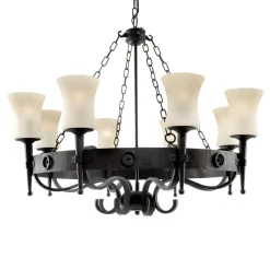 Searchlight Lysekrone Cartwheel, 8 lyskilder Outlet