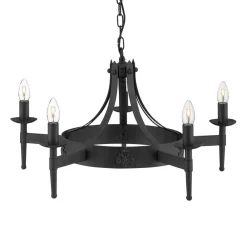 Searchlight Lysekrone Cartwheel II, 5 lyskilder Outlet