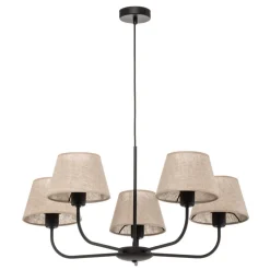 TK Lighting Lysekrone Chicago, lin skjerm med 5 lyskilder| Lysekroner|Pendellamper