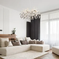 Globo Lysekrone Danna, kromfarget/røykgrå/klar, Ø 61 cm| Lysekroner