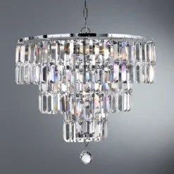 Searchlight Lysekrone Empire med krystallprismer Sale