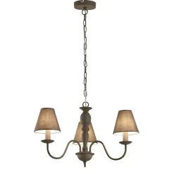 Viokef Lysekrone Fatima, grå, 3 lyskilder| Lysekroner