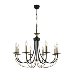 Lucea Lysekrone Ferra, messing antikk, 8 lyskilder Sale