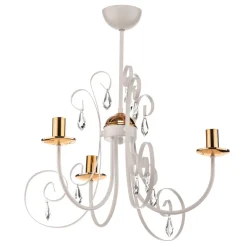 EMIBIG LIGHTING Lysekrone Foreman 3 lyskilder, hvit-kobber