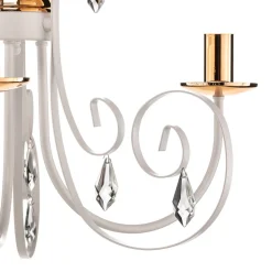 EMIBIG LIGHTING Lysekrone Foreman 3 lyskilder, hvit-kobber