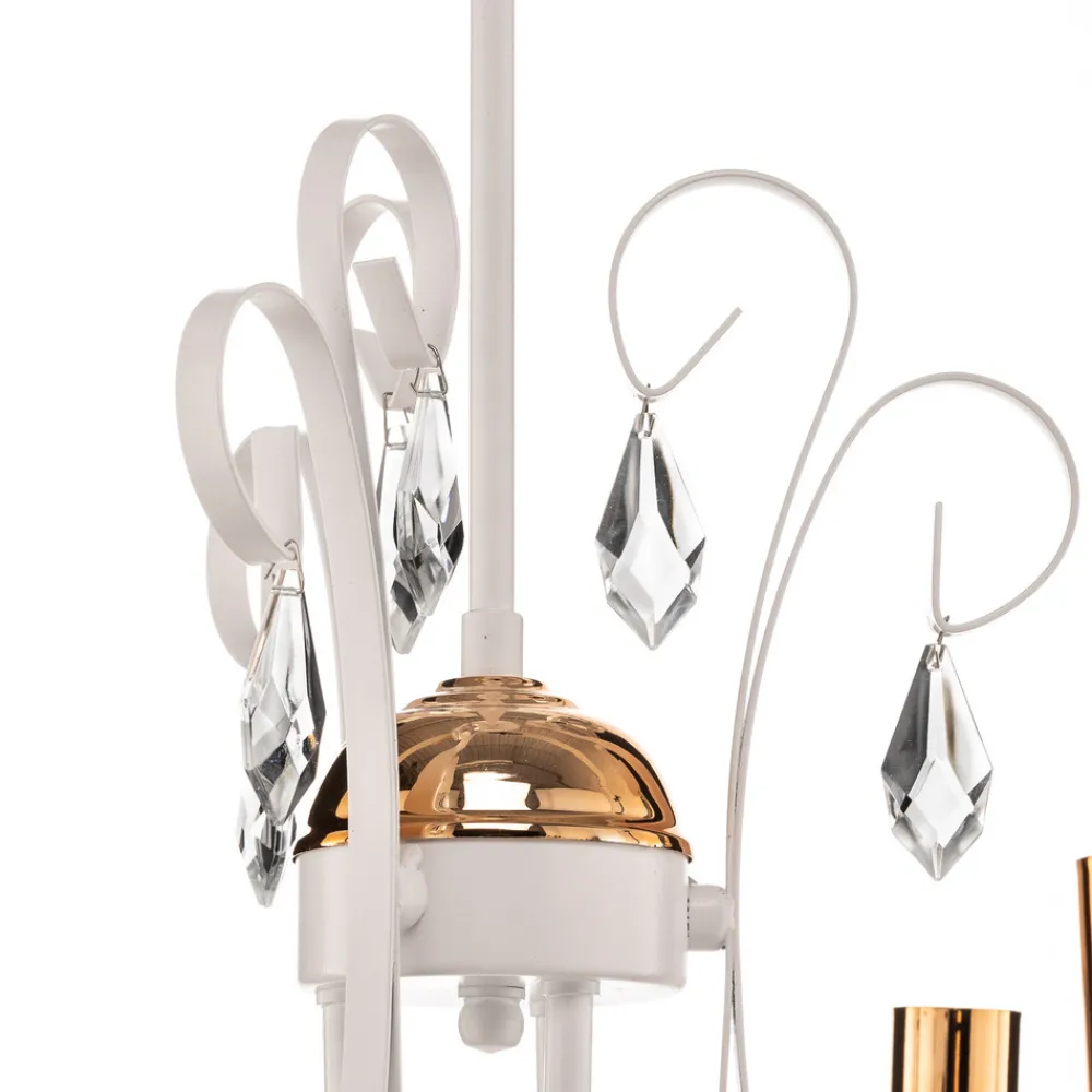 EMIBIG LIGHTING Lysekrone Foreman 3 lyskilder, hvit-kobber