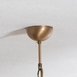 Avonni Lysekrone Jadina, gull antikk, 5 lyskilder, Ø 62 cm metall/glass| Lysekroner