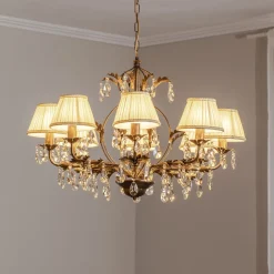 ONLI Lysekrone Karen 8 lyskilder i bronse New