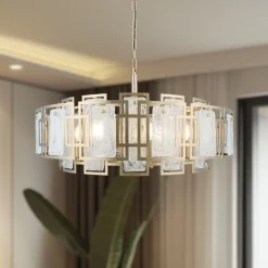 Lucea Lysekrone Karmella, Ø 65 cm messing antikk 8 lyskilder| Lysekroner|Pendellamper