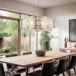 Lucea Lysekrone Karmella, Ø 65 cm messing antikk 8 lyskilder| Lysekroner|Pendellamper