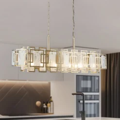 Lucea Lysekrone Karmella 100 cm messing antikk 12flg. Hot