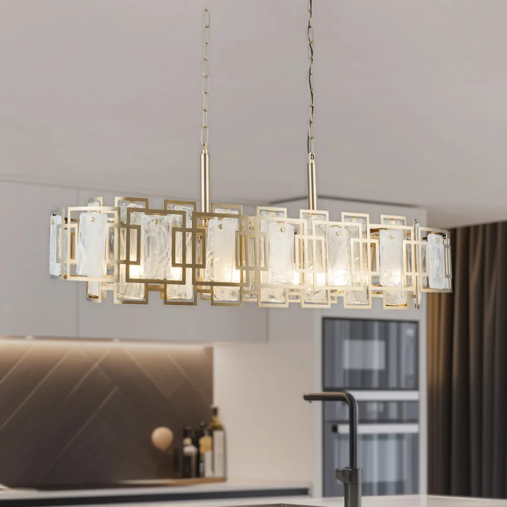 Lucea Lysekrone Karmella 100 cm messing antikk 12flg. Hot