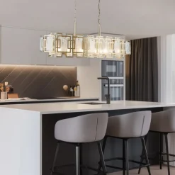 Lucea Lysekrone Karmella 100 cm messing antikk 12flg. Hot