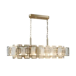 Lucea Lysekrone Karmella 100 cm messing antikk 12flg. Hot