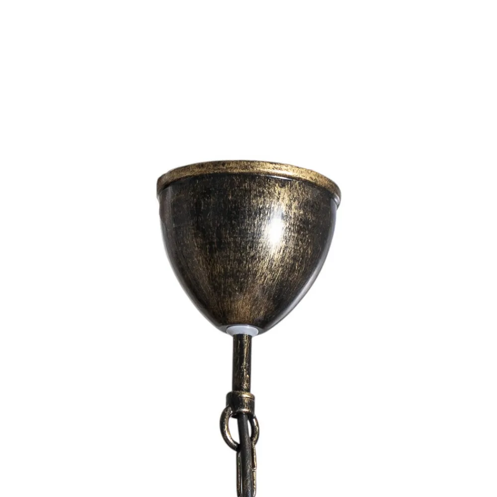 Luminex Lysekrone Korfu, 5 lyskilder, Ø 68 cm, gullfarget antikk Online