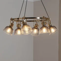 Lucea Lysekrone Mago, gull, 6 lyskilder| Lysekroner